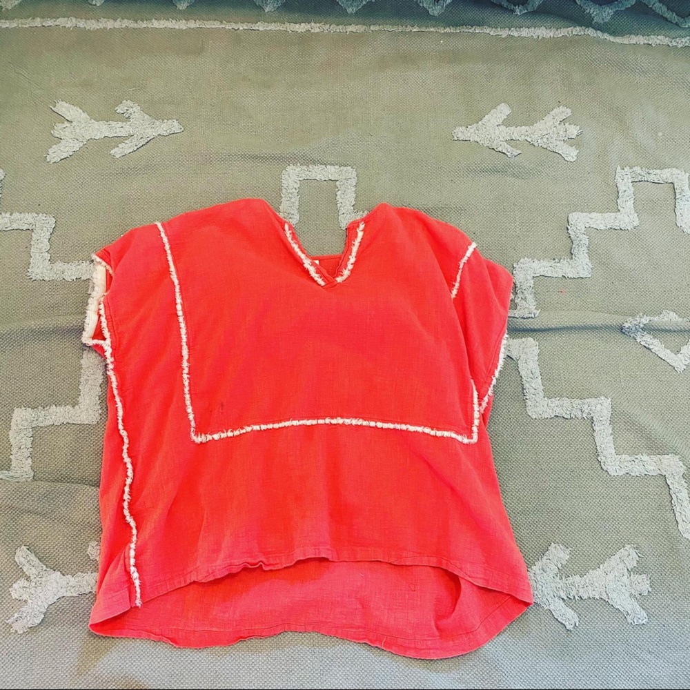 Peach flowy shirt